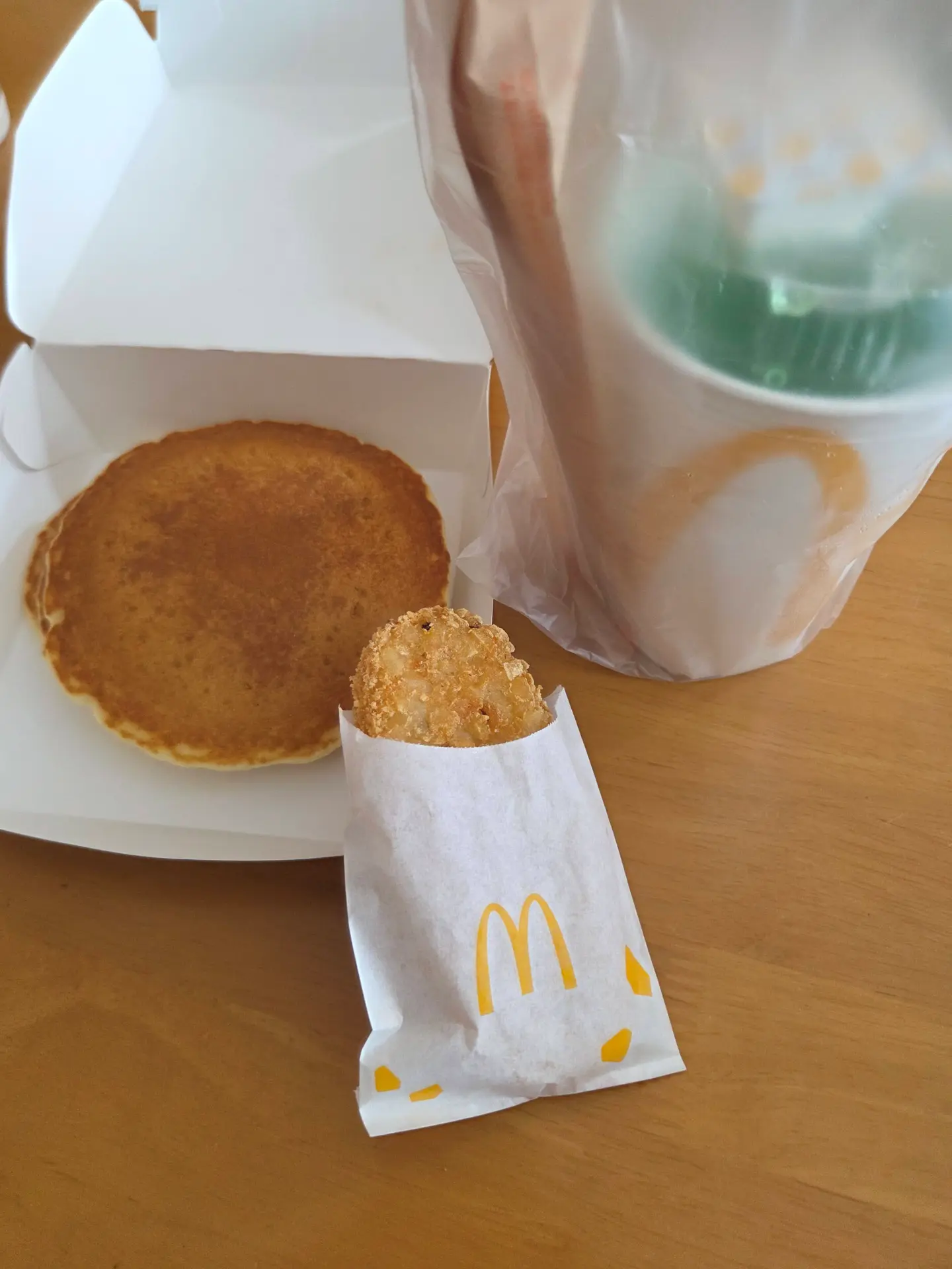 パンケーキとハッシュドポテトの組み合わせは最高