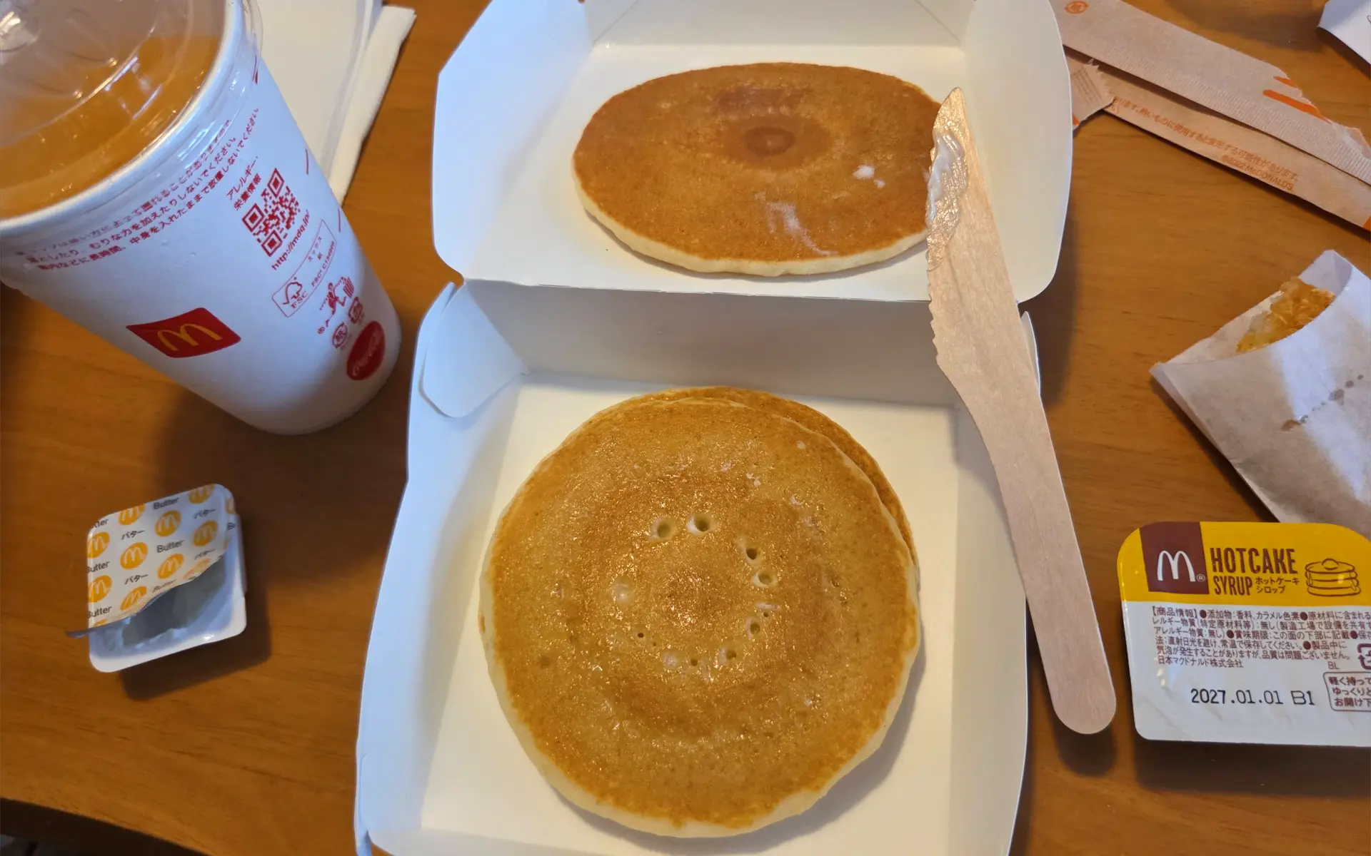相変わらずパンケーキとハッシュドポテトのセットが美味い